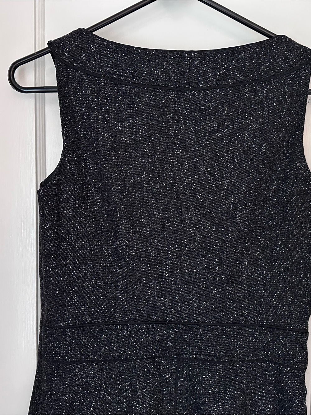 Ann Taylor Dark Gray Wool/Silk blend Sleeveless Sheath Dress - Picture 4 of 6